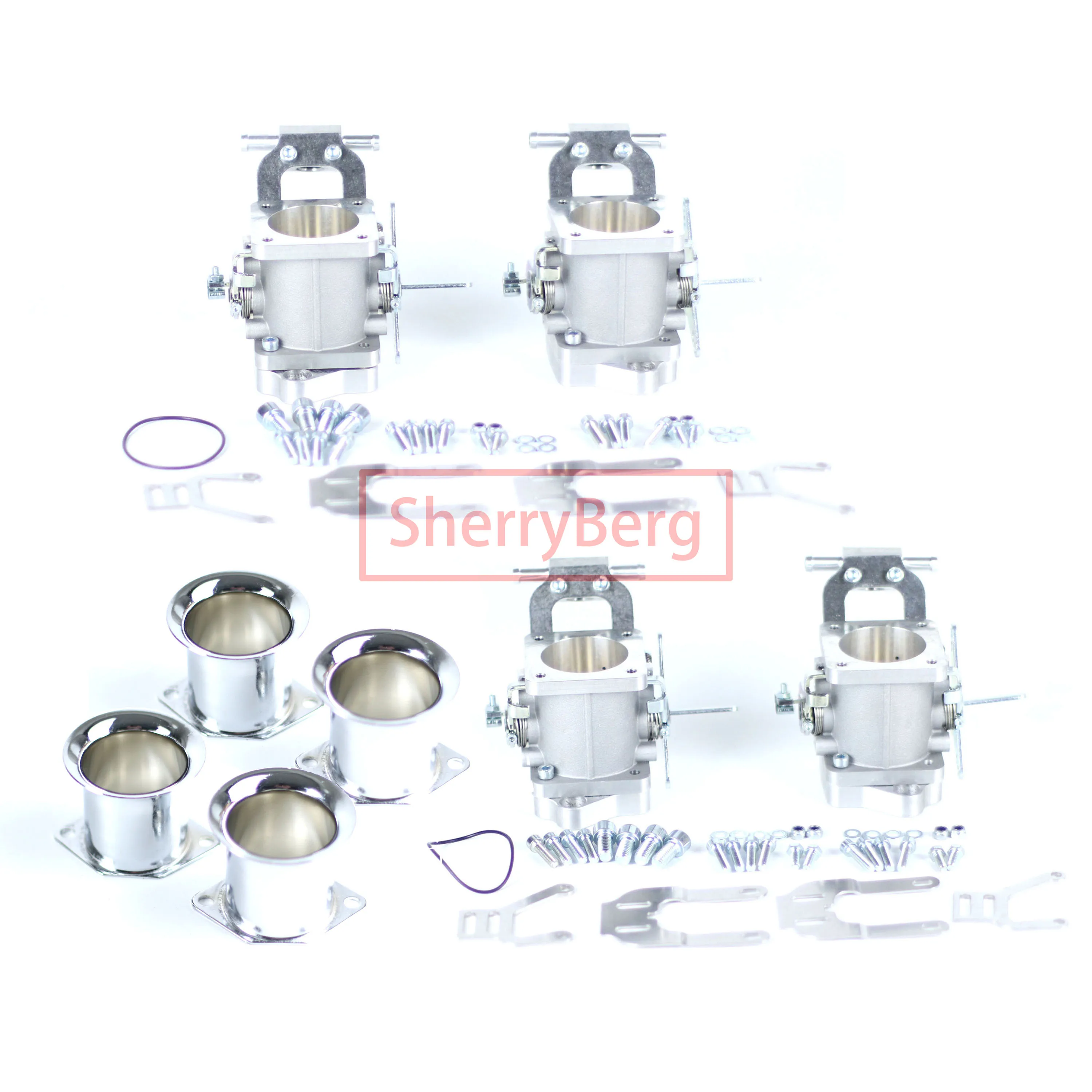 SherryBerg SF INDIVIDUAL 40/42/45/48/50mm Fuel Injection Throttle Body for Weber Jenvey EMPI DCOE Inlet TH TB 2 PAIRS  W STACKS