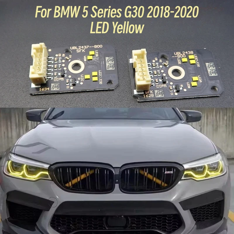 For BMW 5 Series G30 G38 2018-2020 car High  headlights DRL chip Ballast LED boards Yellow Direct replacement Bright Yellow