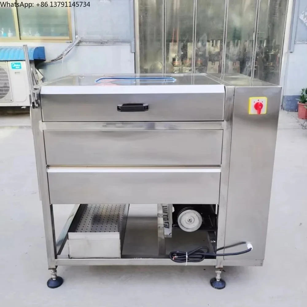 Potato Washing Peeling Machine,Fully Automatic Brush Roller Potato Peeler–Commercial Carrot/Ginger/Radish FruitVegetableCleaner
