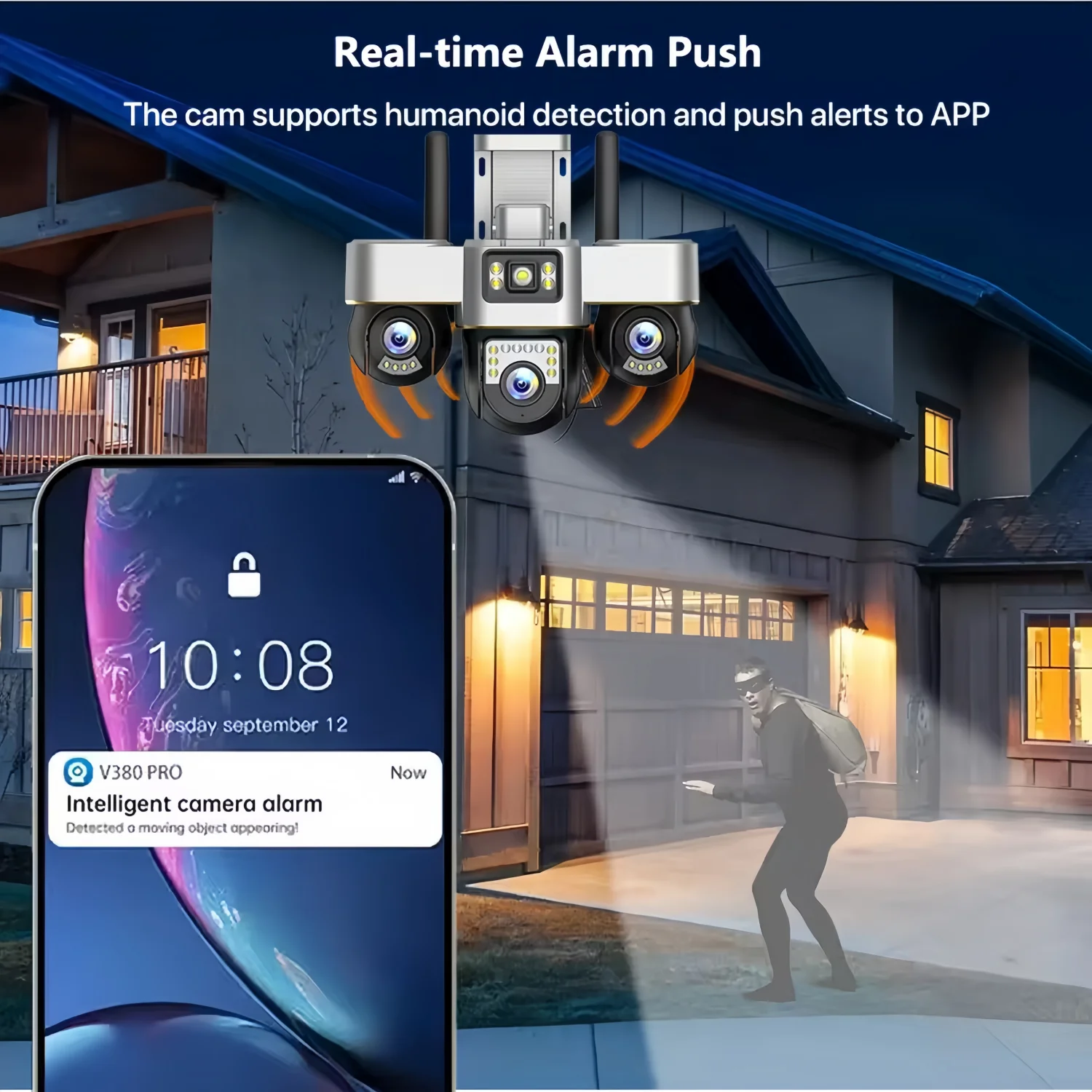 3 PTZ WIFI Camera in 1 Outdoor Wireless IP CCTV Cameras Waterproof Smart Home Security Protection Motion Detection Surveillance