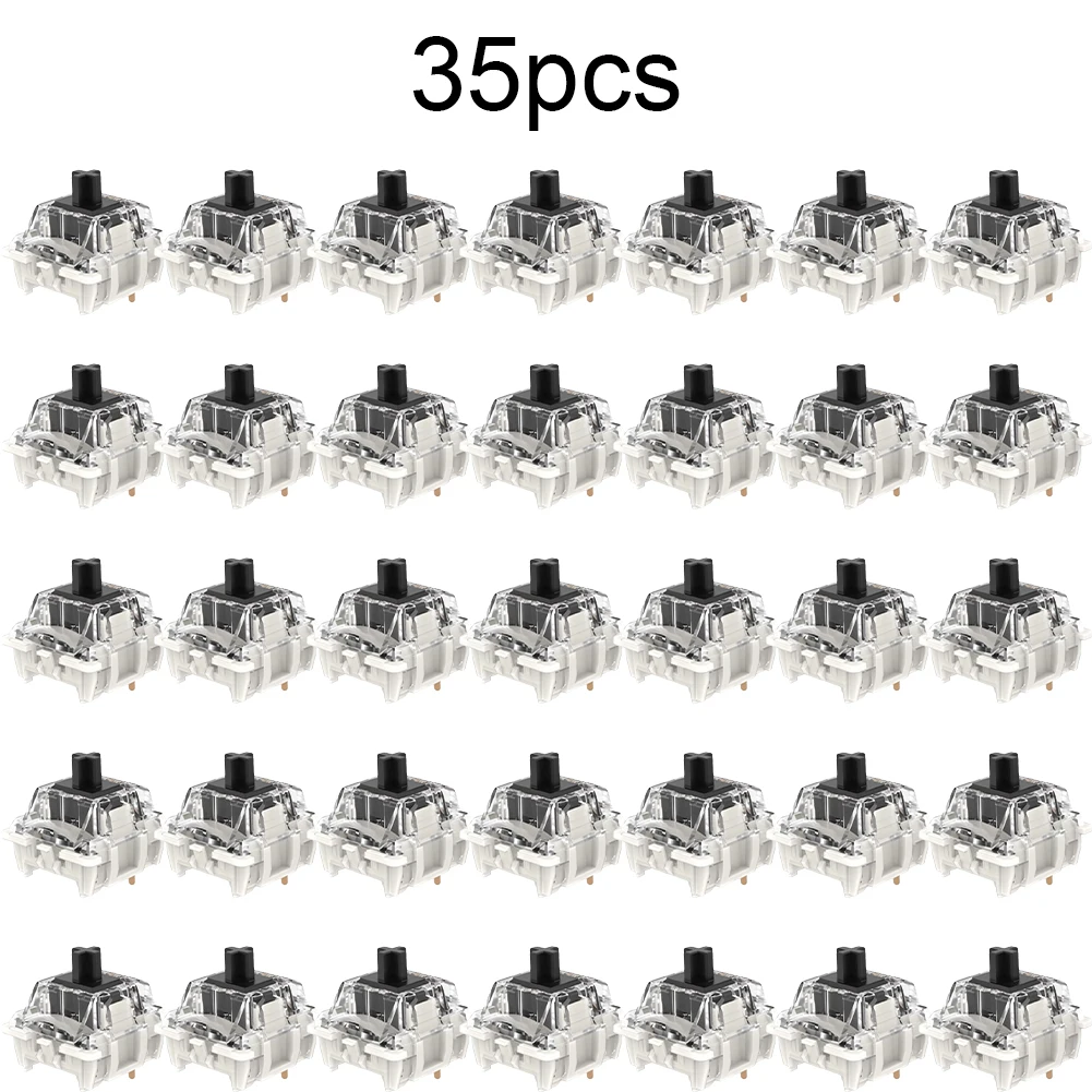 

35 шт., 3-контактный механический переключатель клавиатуры, линейный предварительно стертый для GPRO, совместимый со стильными механическими платами с возможностью горячей замены