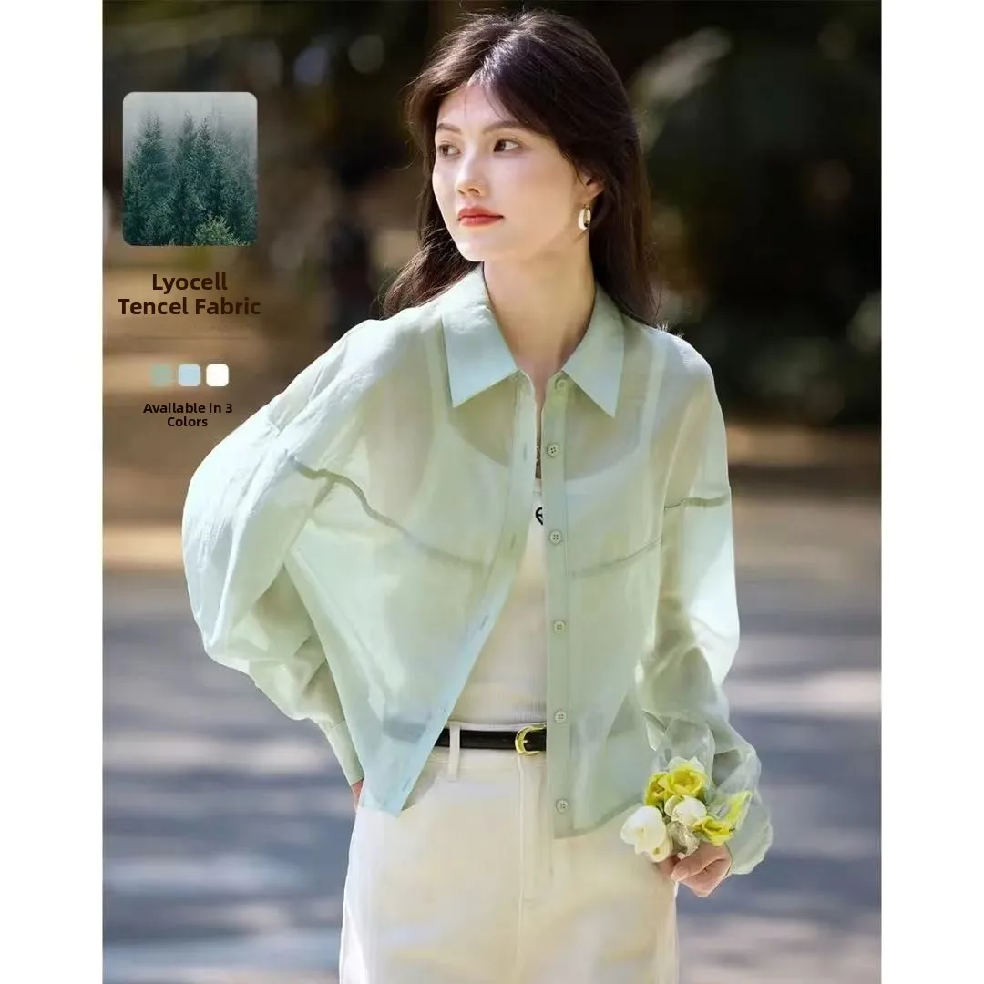 

Lightweight Loose ort-Sve irt Women's Summer Outerwear Long Sve Top Outlet Store Sun Protection Faion Sle