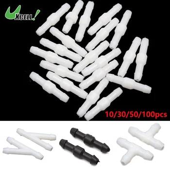 Uxcell, conector de manguera de agua blanca de 3mm de diámetro interior, accesorio de tubo, válvula de Control divisor, tubo de aire, manguera de bañera, unión para coche
