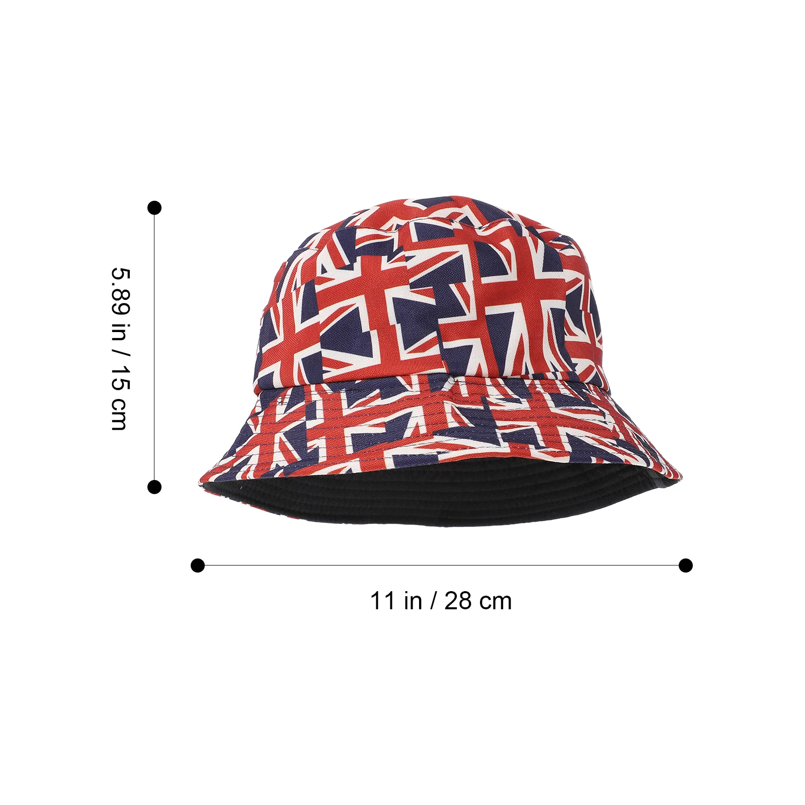 Union Jack Hat Garden Party Summer Sun Protection Women Hats for Bucket Festival Cotton