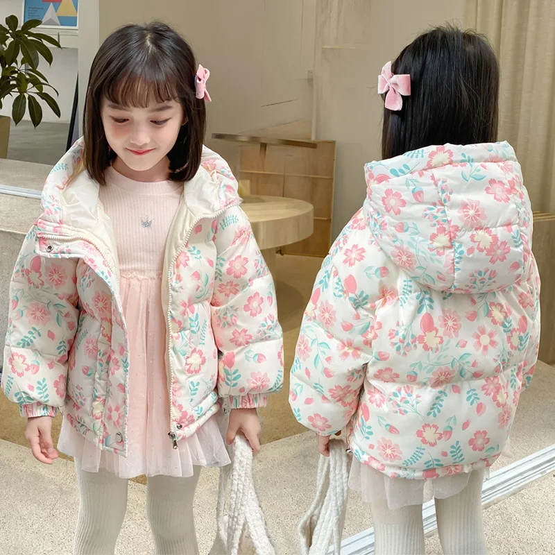 New  Winter Down  Jacket  Girls   Kids  Thickness  Coats  Children  Winter Autumn  Outerwear  2022-WT051