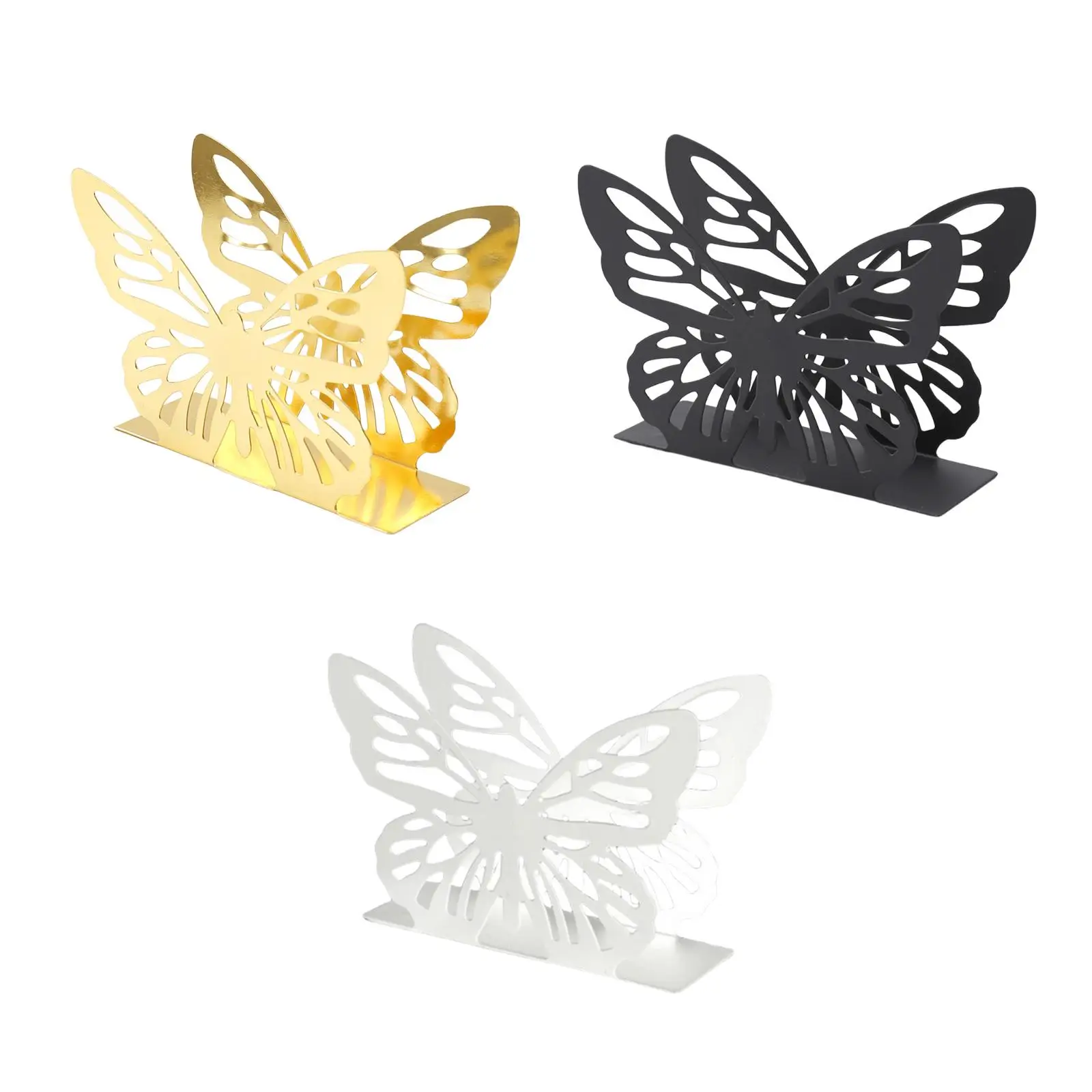 

Butterfly Napkin Holder Rustic Stable Versatile Indoor Outdoor Metal Tissue Dispenser for Kitchen Party Hotel Wedding Decoration