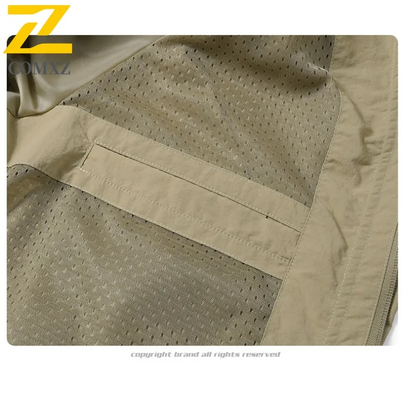 COMXZ 2025 Men Autumn New Jacket Outdoor Sport Loose Fit Korean Casual Coat Street Style Premium Quality Export Ready Fashion