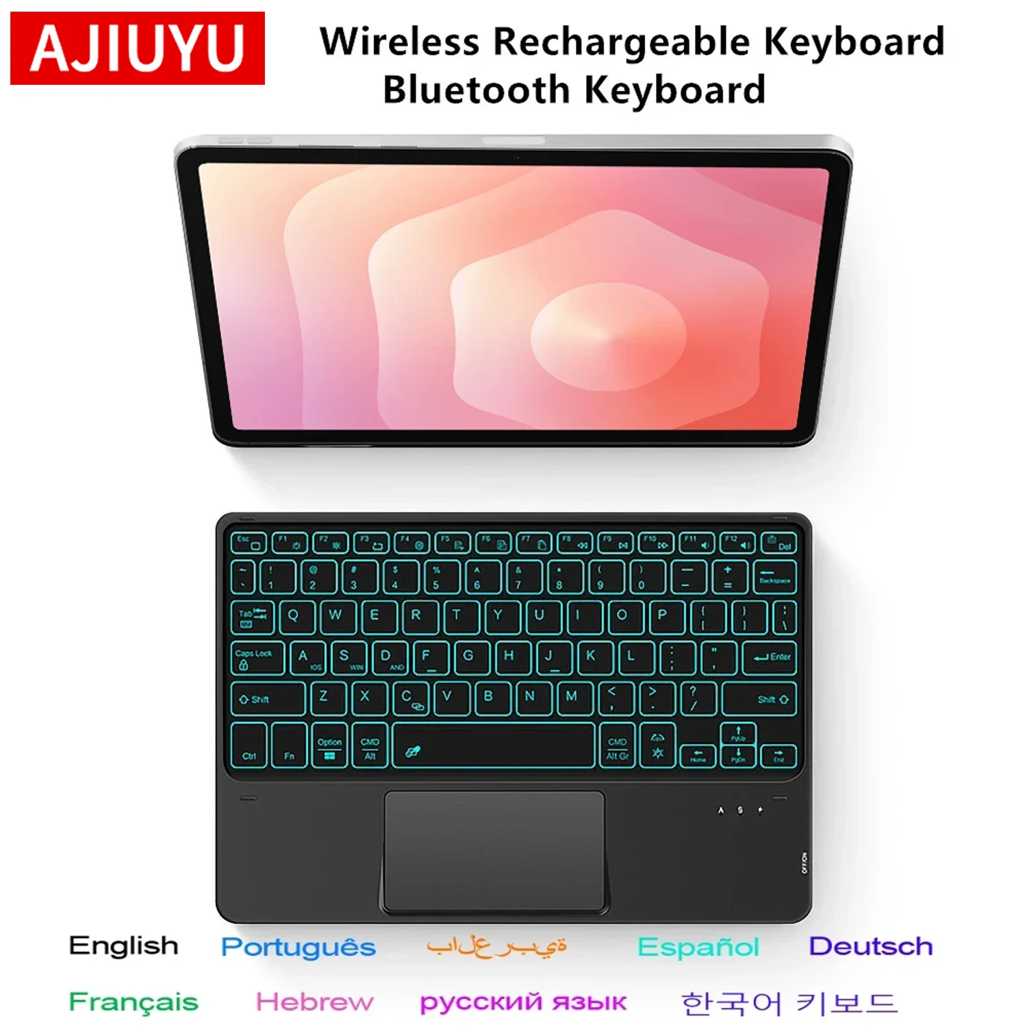 

Клавиатура с подсветкой TouchPad для Samsung Galaxy Tab S11 S10 Lite S9 FE S7 S8 S9 A8 A9 + S6Lite Tablet Bluetooth Беспроводная клавиатура