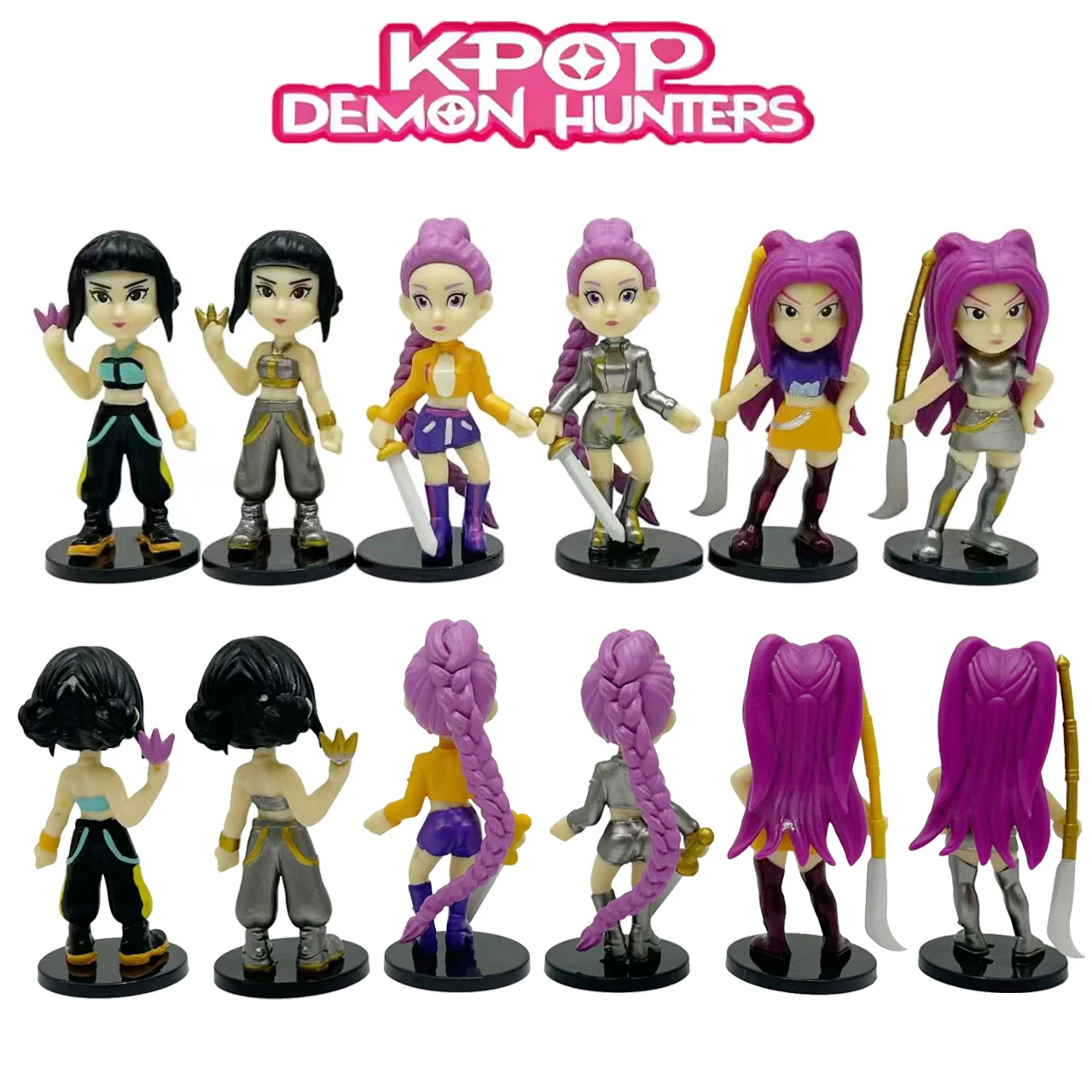 6 teile/satz-Q version-KPop Dämon Hunters Superstar Rumi Mira Zoe Acryl PVC Action Figure Spielzeug Anime Figur puppe Für Fans Geschenk
