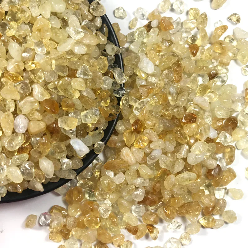 

100g Natural Citrine Stone Yellow Gemstone Quartz Polished Gravel Polished Minerals Specimen Aquarium Decoration