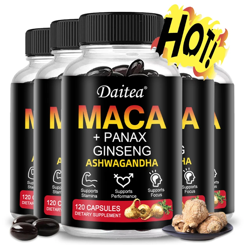 

Daitea Maca Root Extract - Energy, Endurance, Men's Health, Muscle Building - 120 Vegetarian Capsules