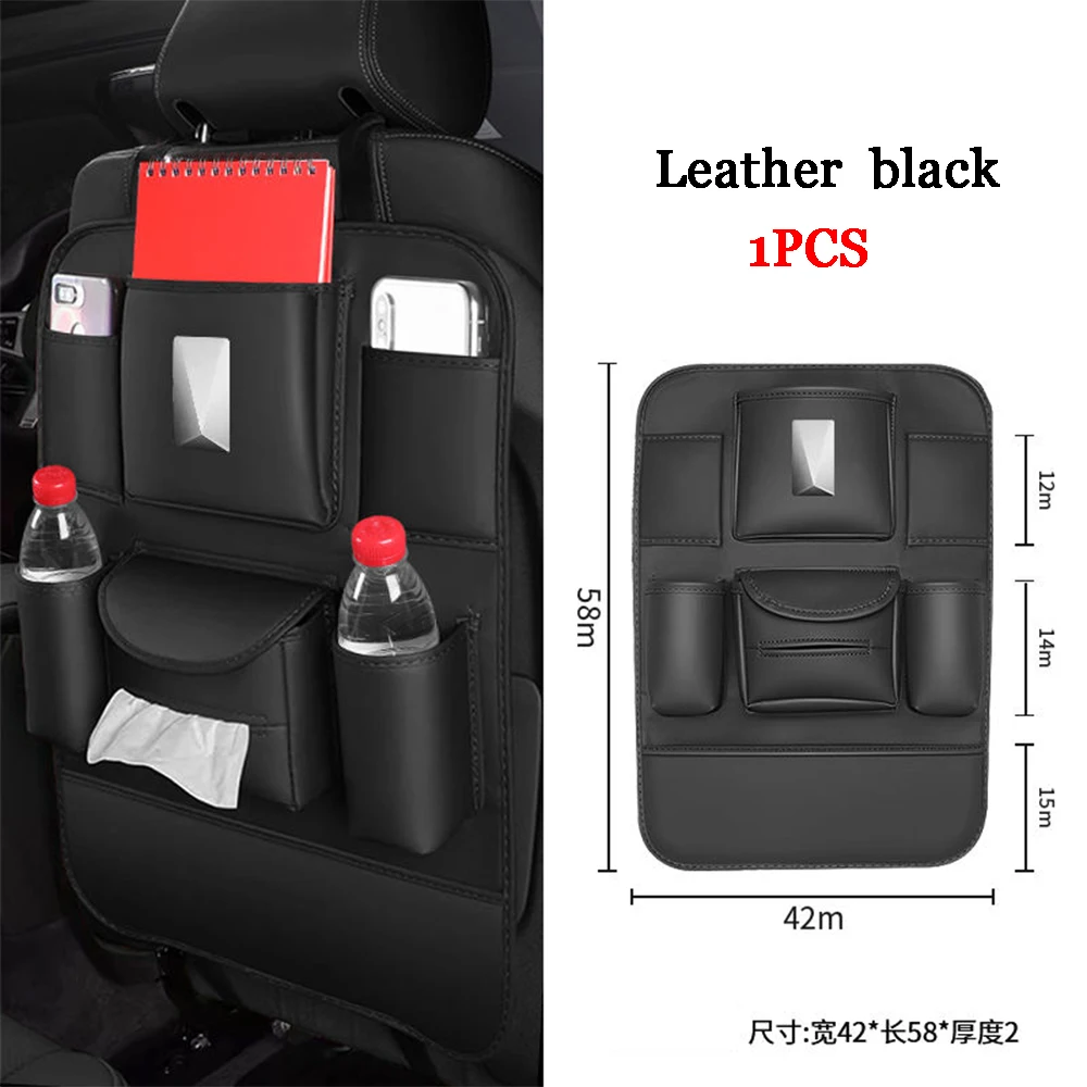 

For CHANGAN AVATR 11 AVATR 12 Leather Car Central Console Seat Placing items Storage paper bag Organizer Storage Knapsack Trim