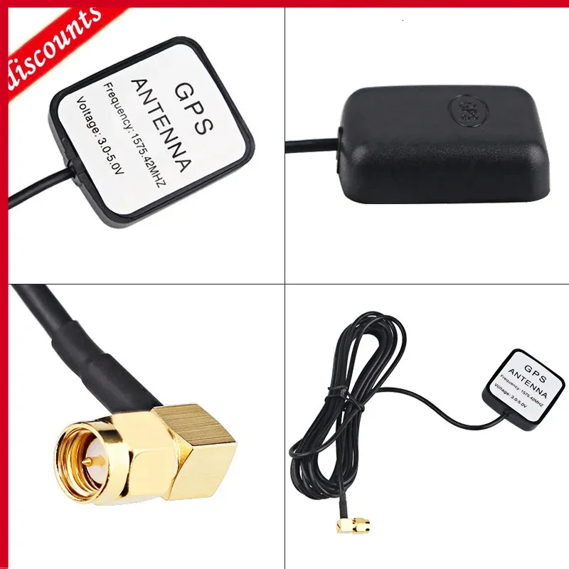 A BEND/Right Angle Enhanced GPS Receiver GPS Antenna SMA Connector 3 M 1575.42 MHz Motorcycle Automatic GPS Accessories