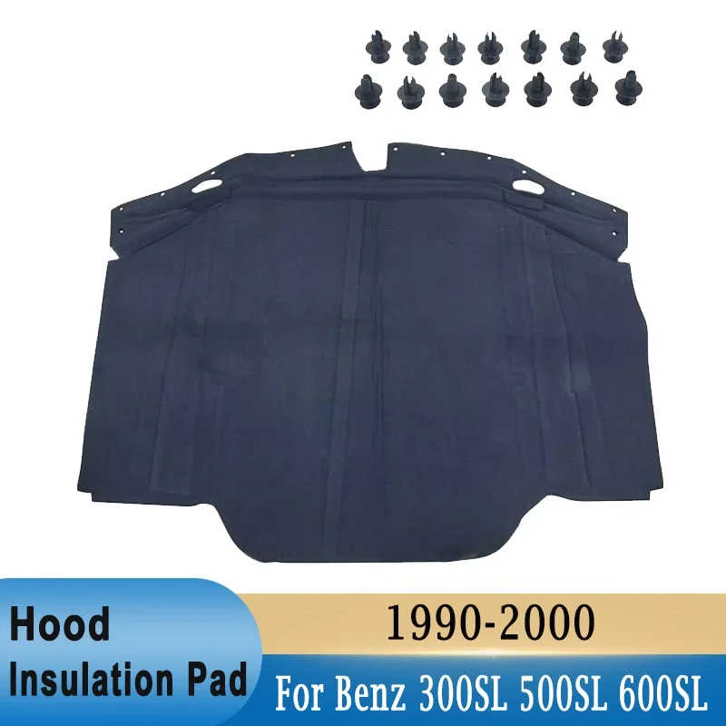 Soundproof Cotton Cover Mat For Mercedes-Benz 300SL 500SL 600SL R129 SL320 SL500 SL600 Front Hood Engine Heat Insulation Pad