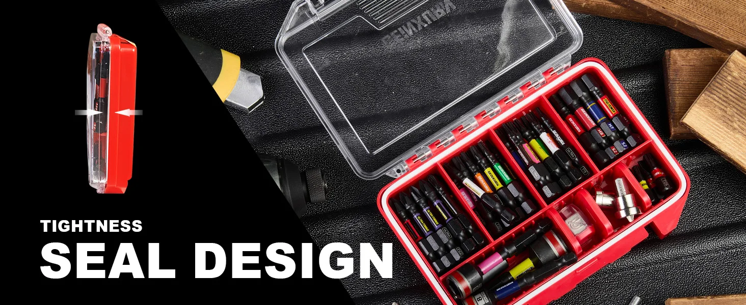 Geinxurn 52-teiliges Impact Ultra Torque Schraubendreher-Bit-Set, magnetische S2-Stahl-Bitspitzen mit Impact-Bithalter und Aufbewahrungsbox – Detail 6