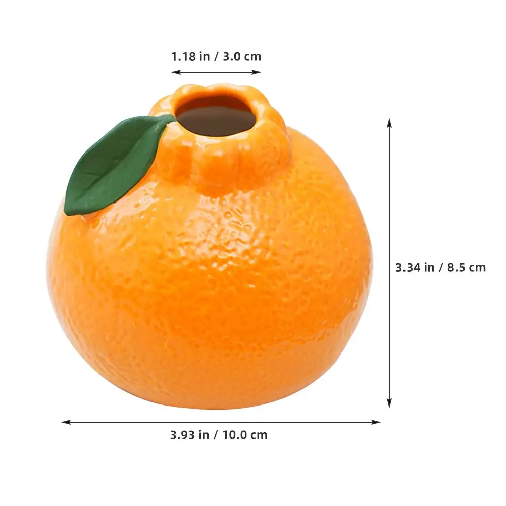 مزهرية زهور على شكل برتقالي إبداعي للنباتات المائية والزهور الخضراء والزهور الطازجة ديكور المنزل مزهرية لسطح المكتب لمزهرية غرفة المعيشة #5