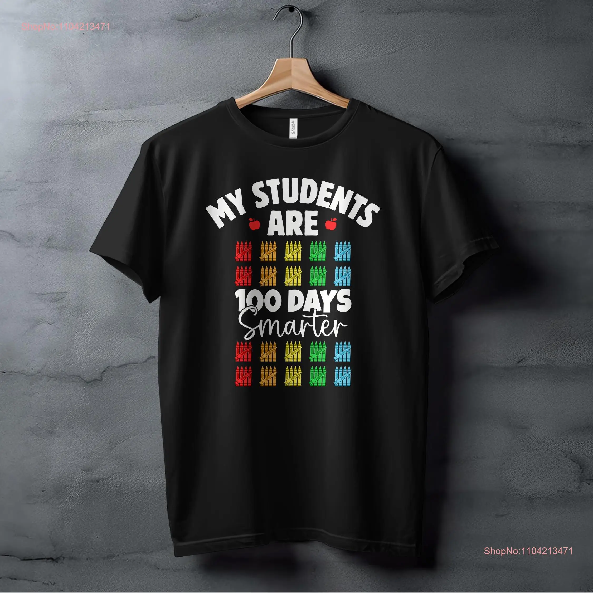 My Students Are 100 Days Smarter T Shirt of School Teachers Kids Celebration Fun long or short sleeves