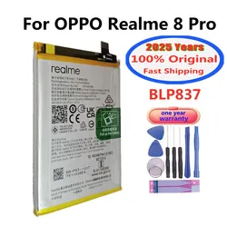 2025 Years 100% Orginal Battery BLP837 4500mAh For OPPO Realme 8 Pro 8Pro Smart Phone Batteries Bateria