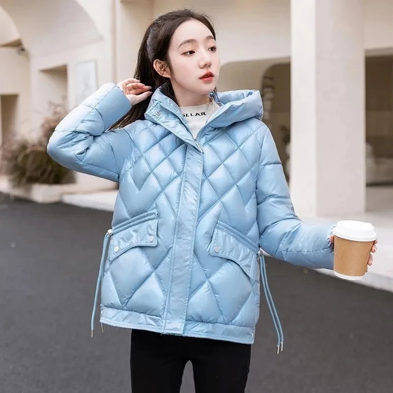 Women Down Cotton Jacket New Winter Coat Korean Thick Warm Parkas Overcoat Female Cotton Padded Jacket Hooded Ladies Outwear