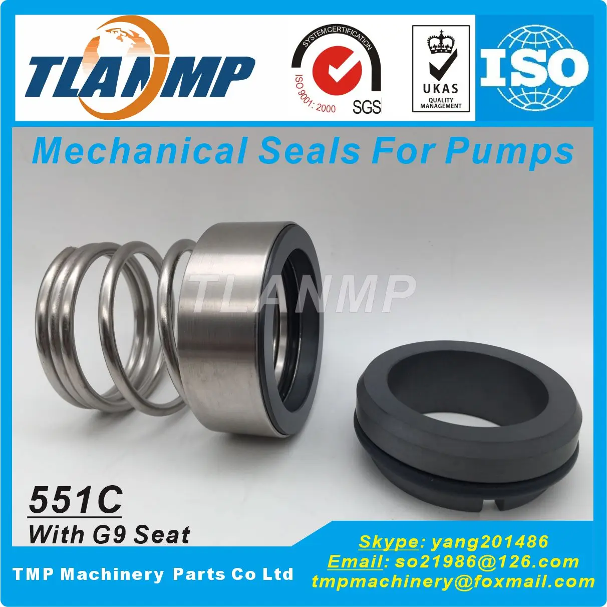 551C-14/16/18/20/22/24/25/28/30/32/33/35 TLANMP Mechanical Seals with G9 Seat (BT-RN,VUL-CAN 12,ROTE-N R2,U2,AES-SEAL T03)