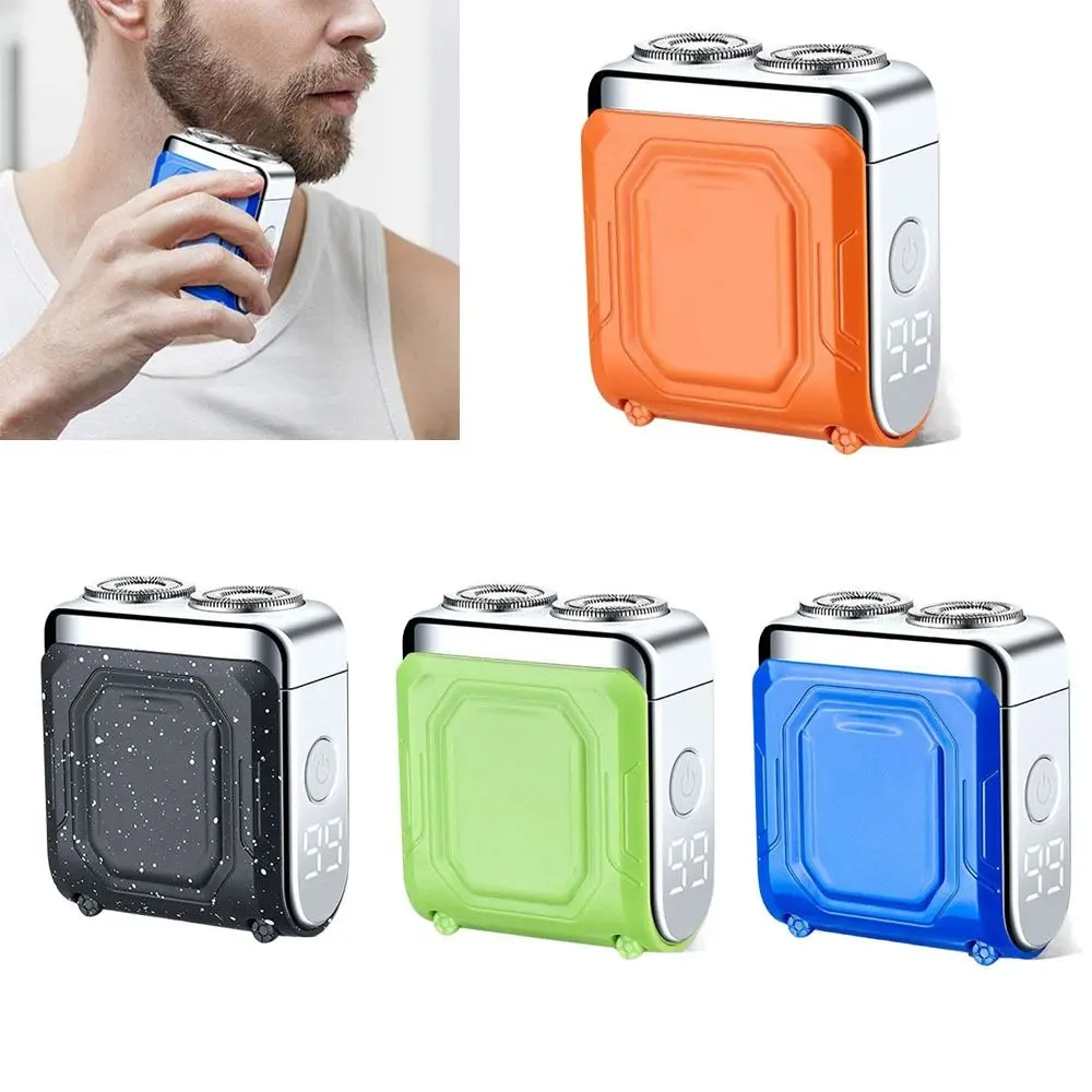 

Double Head Mini Electric Shaver Waterproof Design High Speed Motor Men's Beard Trimmer LCD Display Skin-friendly
