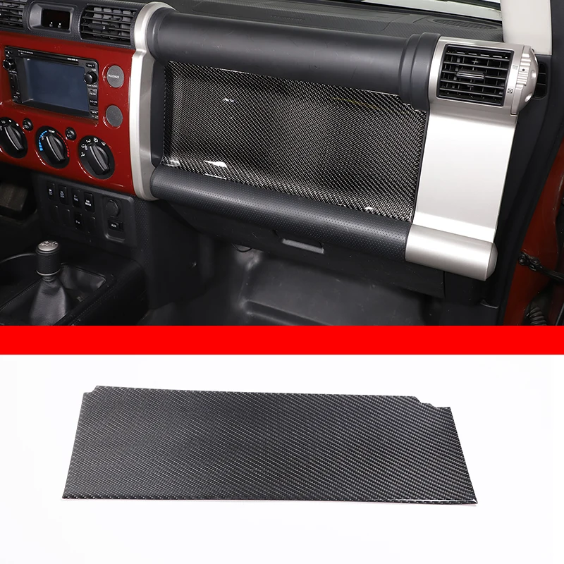 

For Toyota FJ Cruiser 2007-2021 Car Co-driver Center Control Panel Sticker Soft Carbon Fiber Interior Accessories 1 Pcs LHD