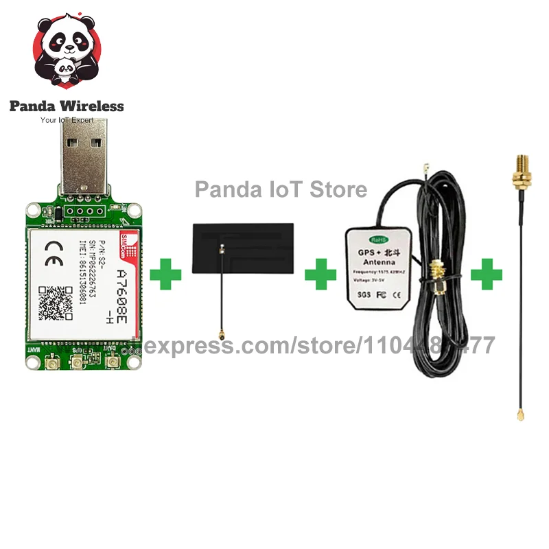 A7608E-H USB Dongle with GPS GNSS Option And Antenna Option Qualcomm Chip LTE CAT1 Data Voice B1 B3 B5 B7 B8 B20 B28 B38 B40 B41