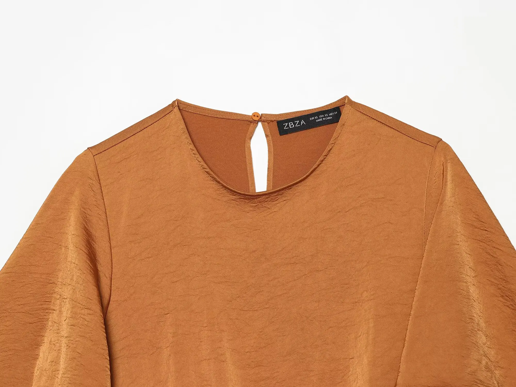 Damenmode Einfarbige Sets Freizeit Kurzarm O-Ausschnitt Top + Asymmetrische Faltenhose Sommer Herbst Urlaub 2-teilig – Detail 9