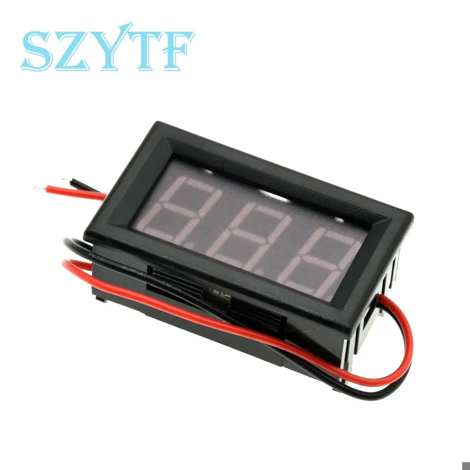 0.56 Inch Mini Red Green Blue LED Display Panel Voltage Meter Voltmeter Home Use Voltage 3 Three Digital DC 4.5V 30V 2 Wires