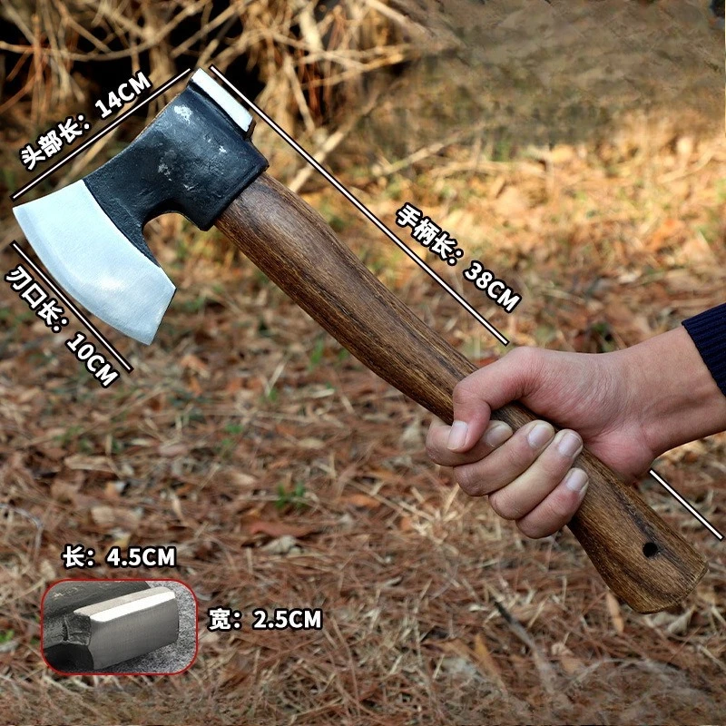 Outdoor Tactical Axe Iron Handle 65 Manganese Steel Forged Suitable Household Chopping Firewood Cutting Trees Camping Tools view 6