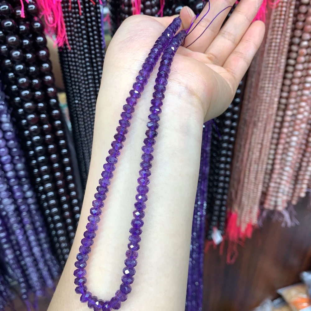 

AAA Amethyst Heishi Beads Natural Gemstone Beads DIY Spacer Beads for Jewelry Making Strand 15" Wholesale !