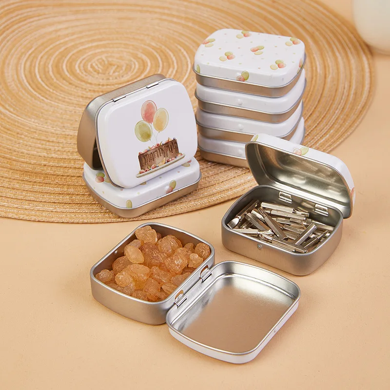 6-piece mini small iron box, high-level sense storage box, paperclip clip candy jewelry earring ring box