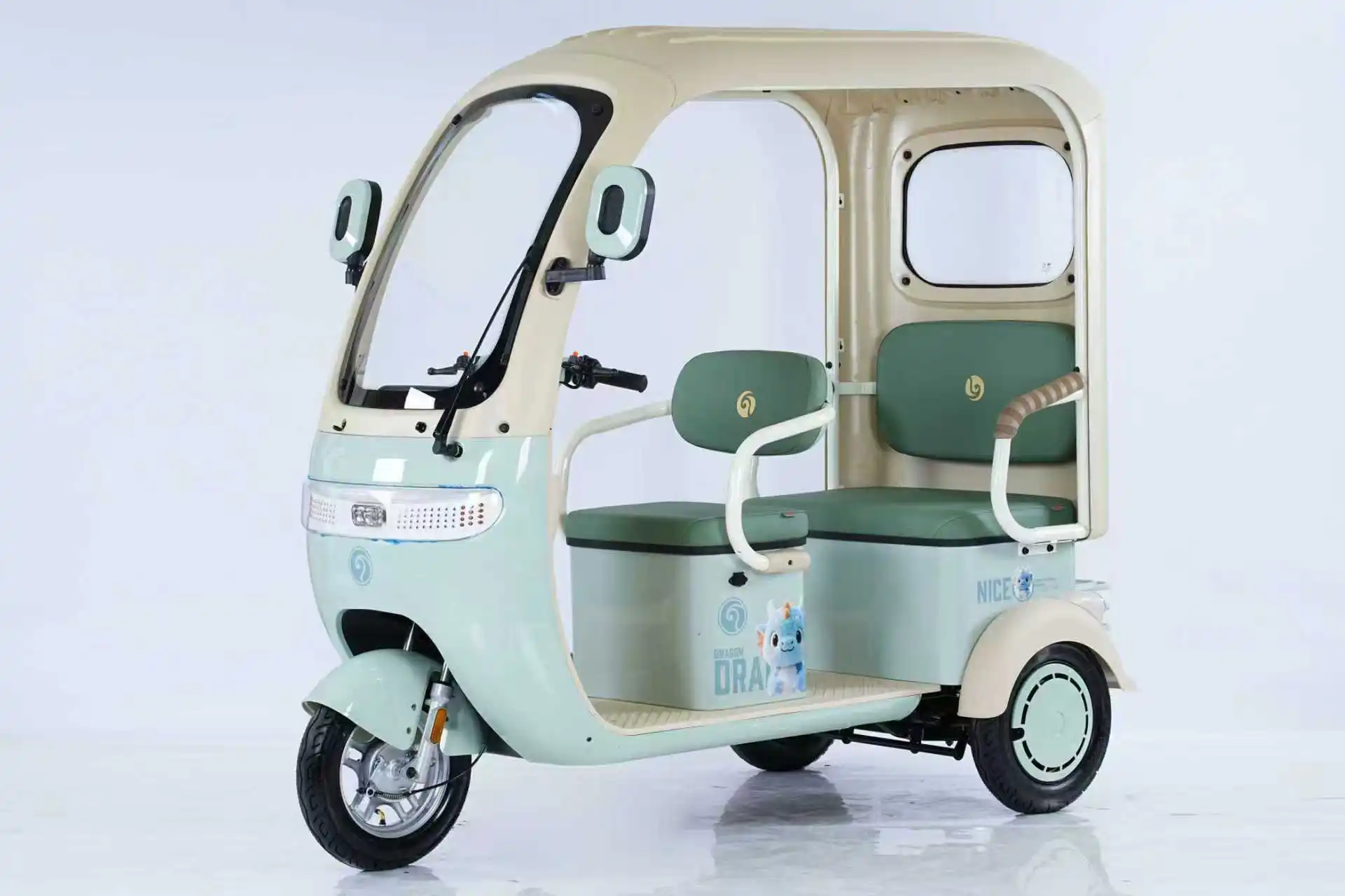 Electric Tricycle With Customizable Color Options And Roof