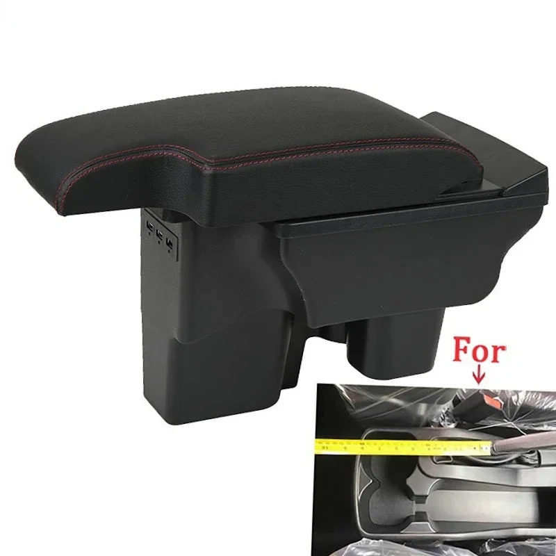 For Toyota Hilux Armrest box Retrofit Interior Parts Car Armrest Storage box Holder Ashtray Car Accessories USB LED