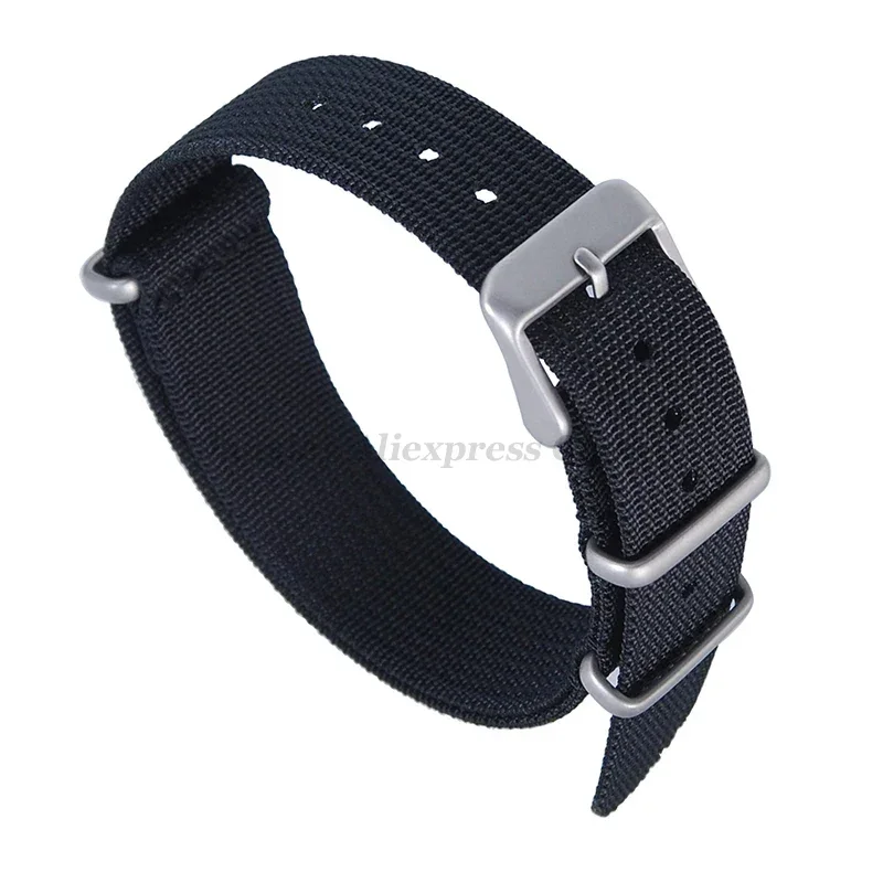 세이코 남성용 나일론 밀리터리 스트랩, 스트라이프 교체 시계 액세서리, 스포츠 시계 스트랩, 범용 18mm, 20mm, 22mm