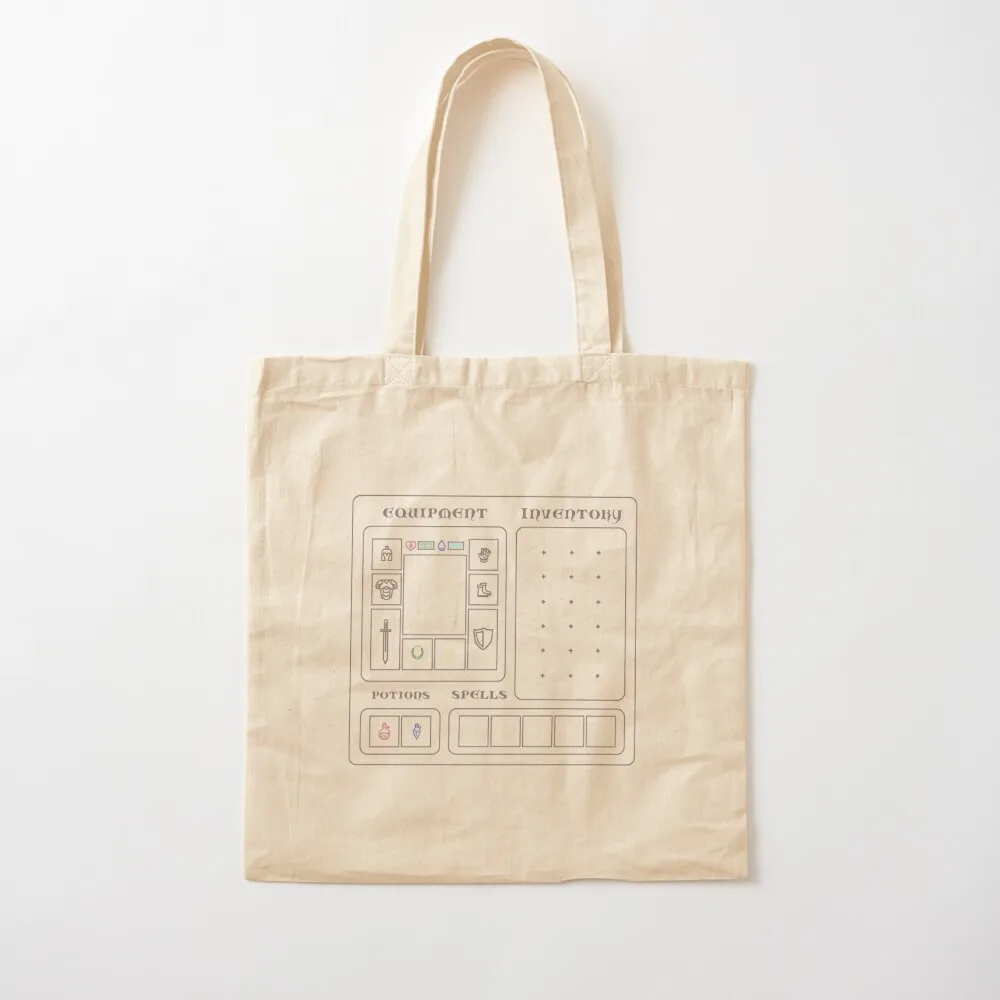 

Adventure Game Inventory Tote Bag Women's handbag canvas shopping bag Canvas Tote Bag