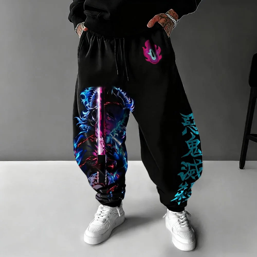 Pantalones deportivos Demon Slayer para hombre Tokito Muichiro primavera y otoño pantalones Jogger de Anime pantalones casuales de algodón puro invierno