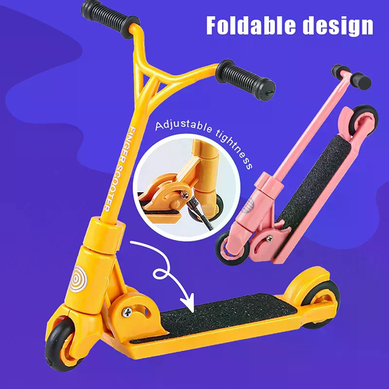 Kids Kick Scooter Finger BMX Foldable T-type Finger Scooter With Brake Educational Toys Finger Skateboards Fun Fingertip Movemet