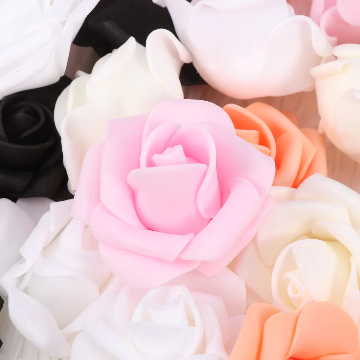 

50pcs Fake Flower Adornment Rose Flowers Lightweight Elegant Decoration DIY Valentine Wedding Party Home Adornment