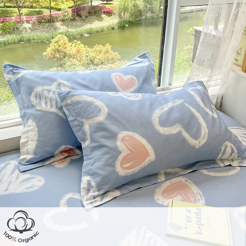 100% Cotton Pillowcase Cartoon Cute Style Bedding Soft Breathable Children Pillowcase Adult 48x74 Large Pillow Core Cover 1 Pair