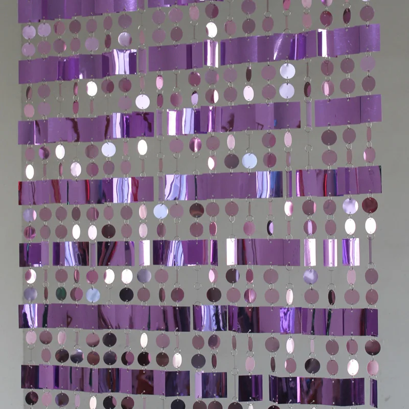Laser Square Sequins Hanging Ornaments PVC plastic Sequins Curtains Indoor Living Room Partition Decoration supplies