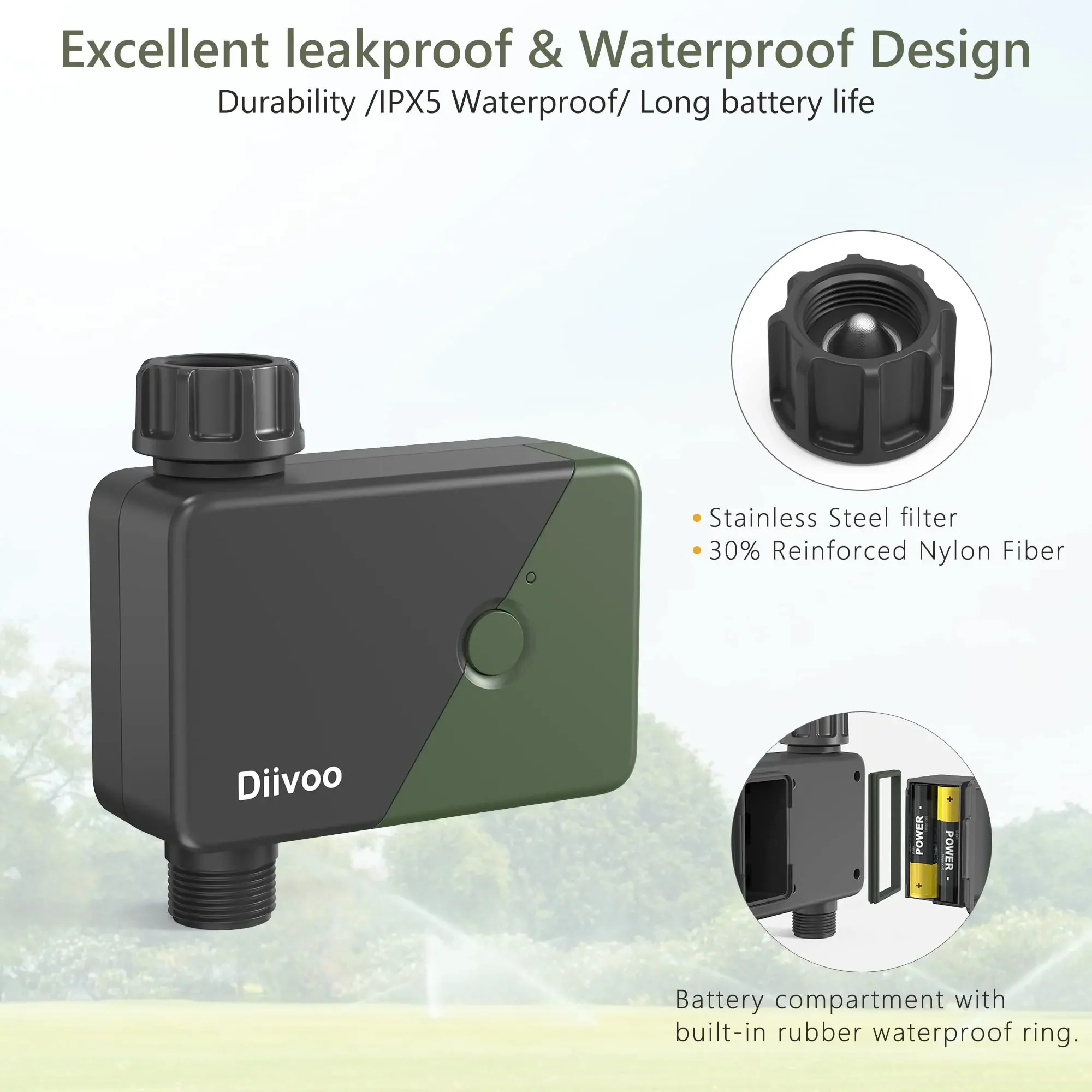 Diivoo WiFi Drip Watering Timer Multi Zones Garden Hose Irrigation Controller Water Valve Automatic Irrigation Equipment