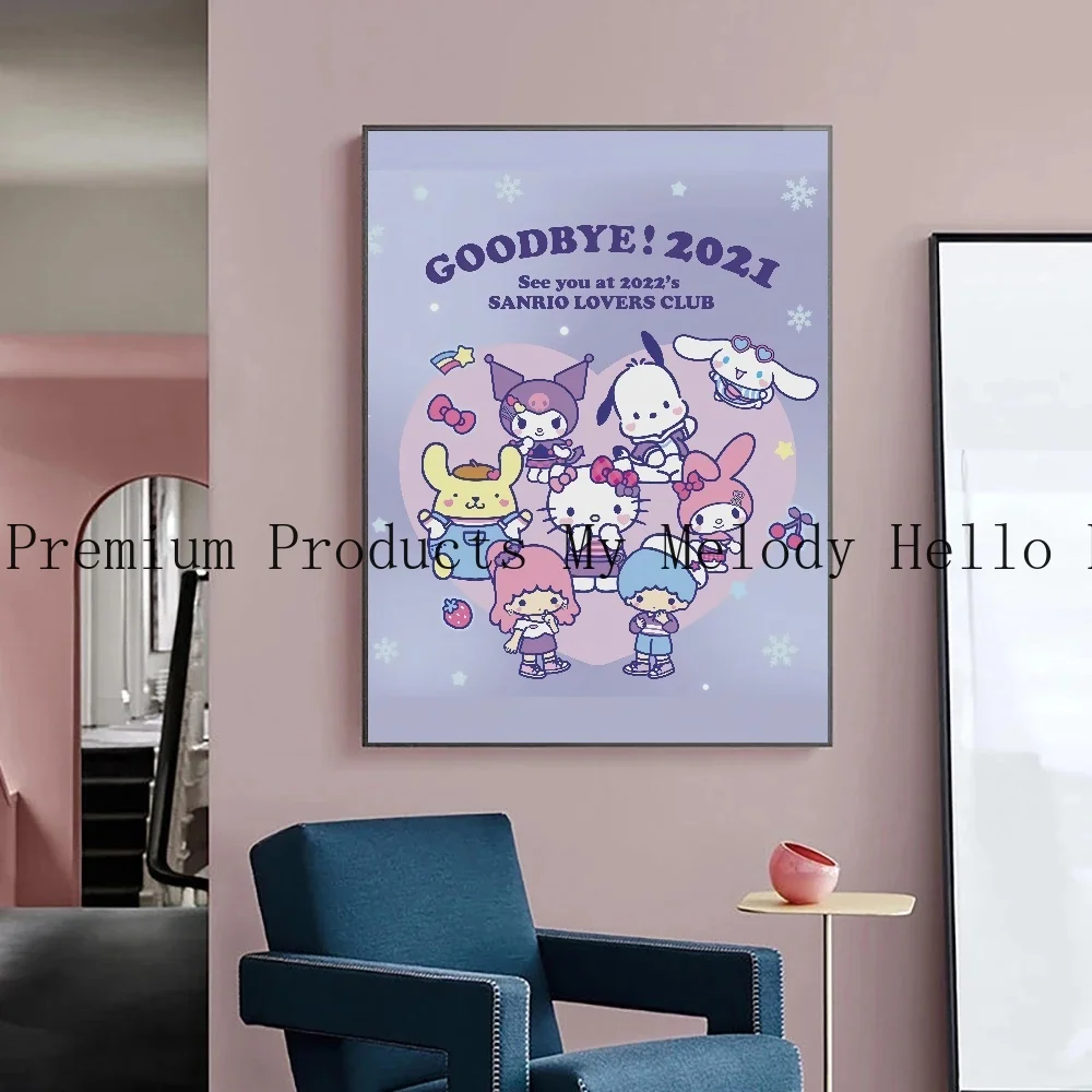 Anime Sanrio Poster Characters Canvas Painting No Frame HelloKittys My Melody Picture Living Kids Room Wall Art Home Decor Gift