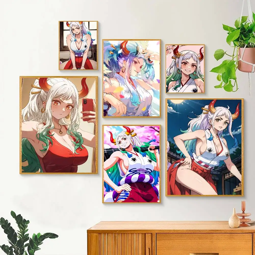 Yamato Anime Characters Y-Yamato posters Self-adhesive Paper Print Home Living Room Bedroom Entrance Bar Cafe Art