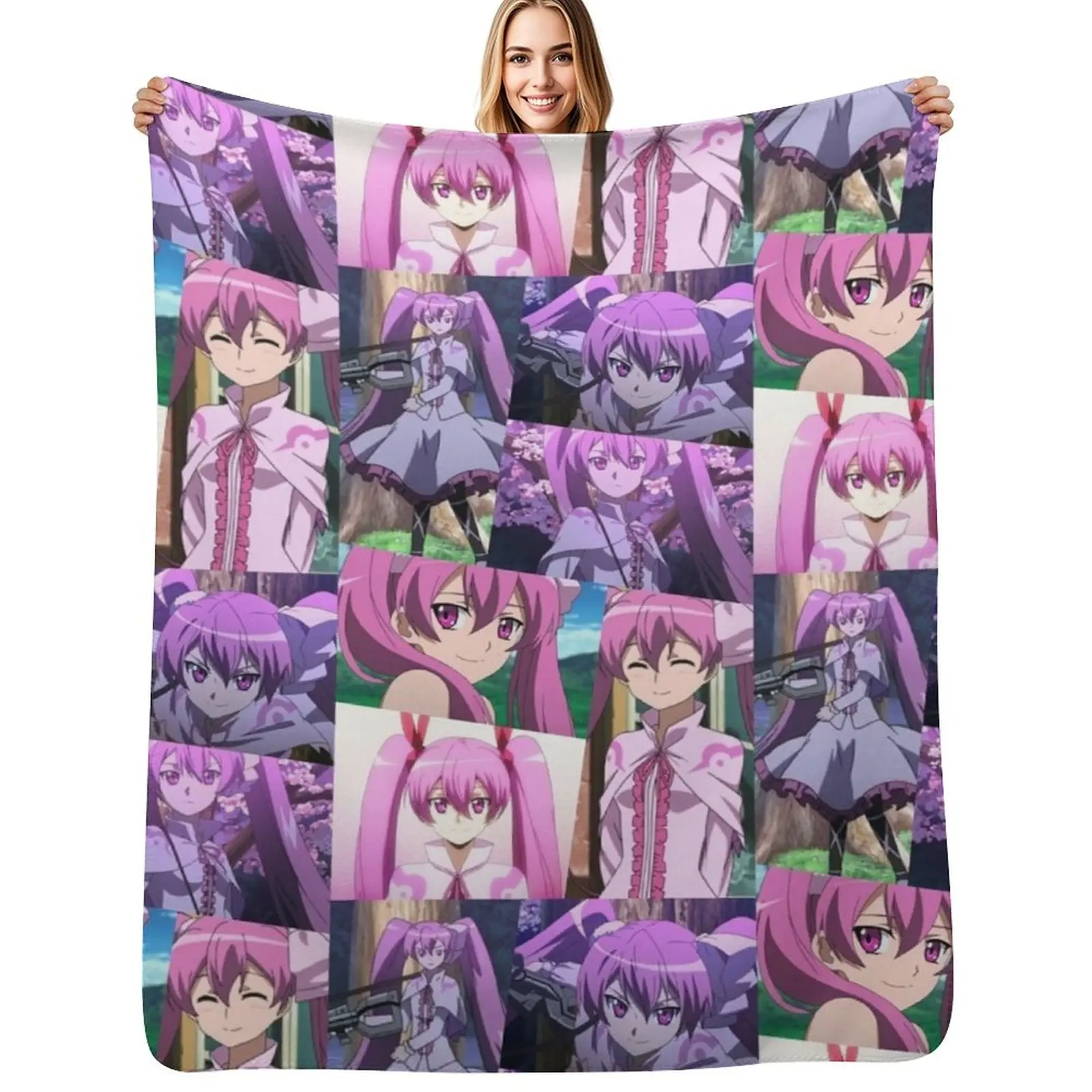 Anime Akame ga Kill Mine Throw Blanket Ultra Plush Cozy Blanket for Napping Sleeping
