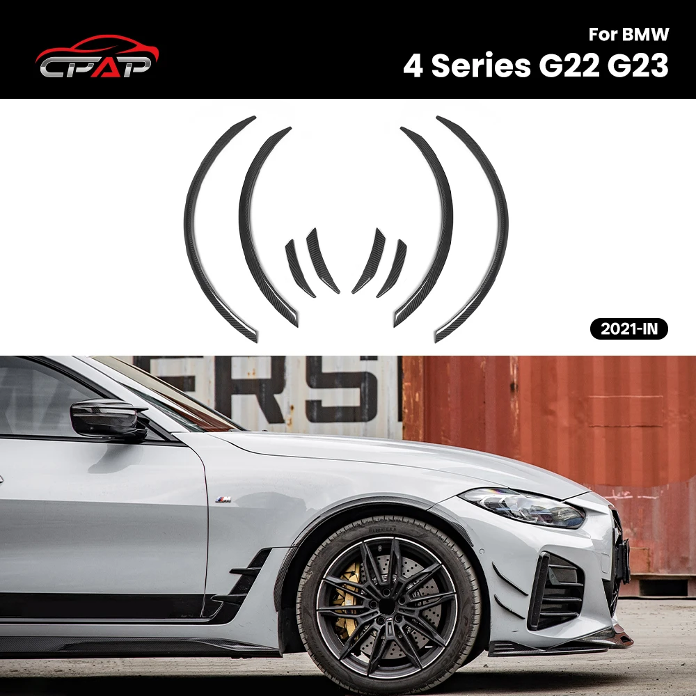 حقيقي جاف ألياف الكربون عجلة الحاجب سيارة التصميم عجلة قوس الكسوة لسيارات BMW 4 سلسلة F32 F33 F36 2021-IN MP نمط 8 قطعة/المجموعة #1