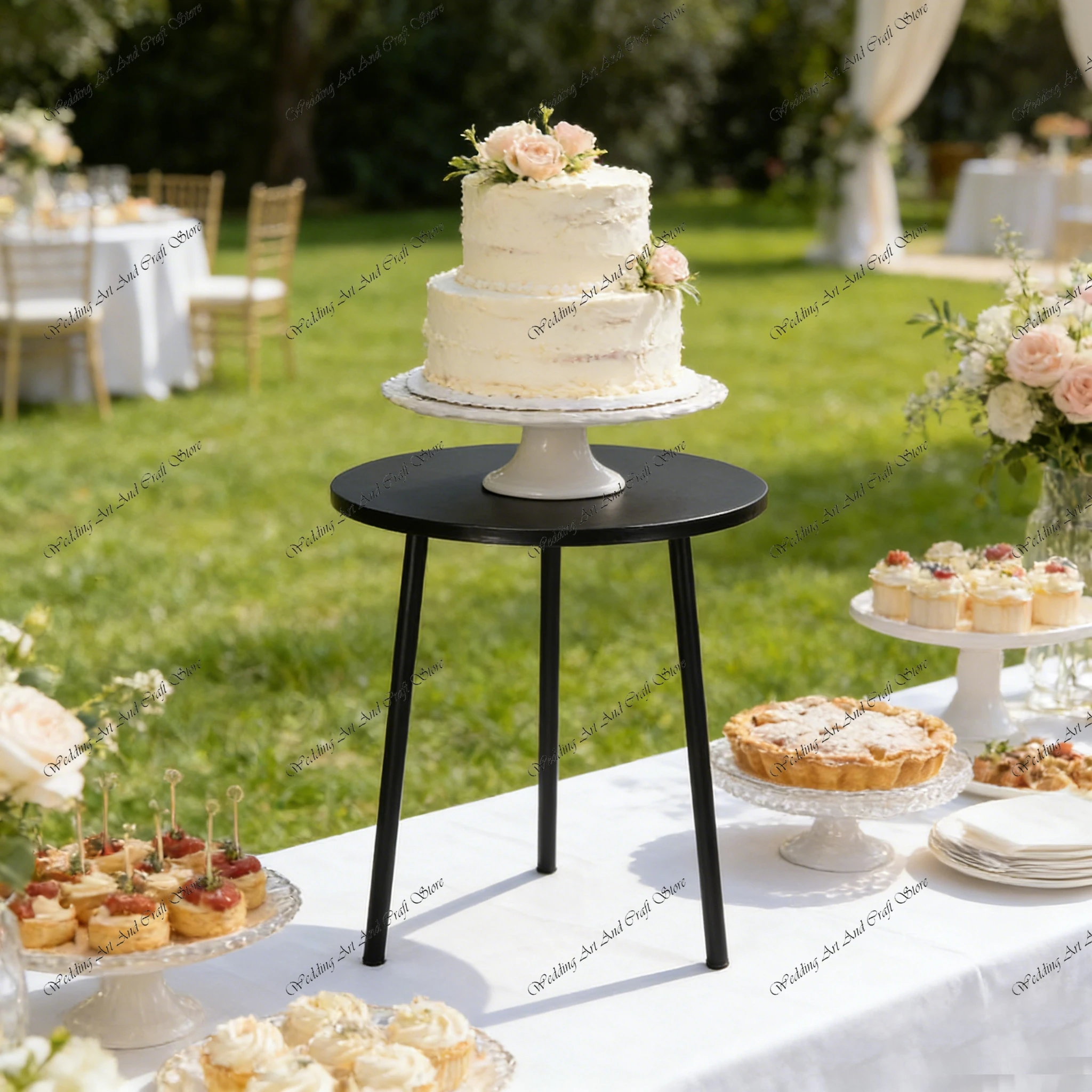 3pcs/set)price 1 set) 50cm 65cm 80cm Iron Cupcake Display Stand Round Cake Tables Flower Stand for Wedding and Party  ivy834