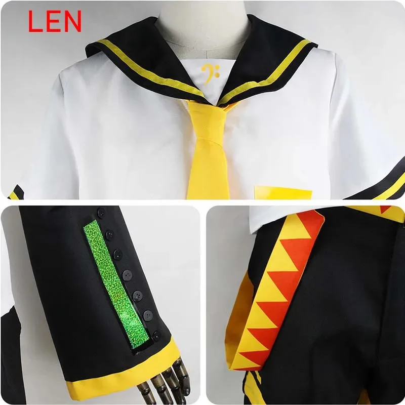 Anime Rin Cosplay Len Costume JK Uniform for Halloween Comic Con Outfits8;c'4,t;6.j'2;