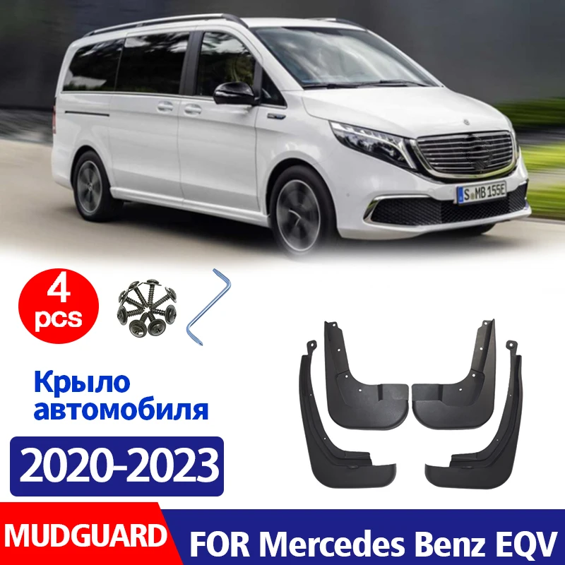 

Front Rear 4pcs FOR Mercedes Benz EQV 2020-2023 Mudguard Fender Mud Flap Guards Splash Mudflaps Car Accessories Mudguards