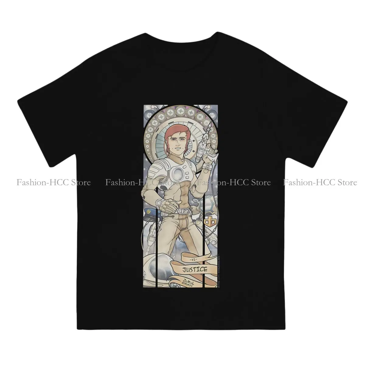 JUSTICE Zemial Round Collar TShirt Captain Future Futuremen Fabric Basic T Shirt Men Tops Individuality